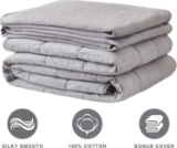 Degrees of Comfort Weighted Blanket 100% Cotton Cooling Cover Advanced Nano-Ceramic $119.99 MSRP