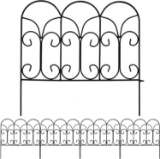 Amagabeli Decorative Garden Fence 18in x 7.5ft Coated Metal Outdoor Rustproof,Black FC04 $39.99 MSRP