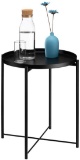 HollyHOME Tray Metal End Table,Sofa Table Small Round Side Tables(H)20.28