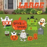 Dazonge Halloween Decorations Outdoor - Halloween Party Yard Signs - Ghost, Mummy and Frankenstein