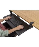 Stand Up Desk Store SUD-KBTRAY-S Clamp-On Adjustable Keyboard Tray - Black
