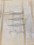Folding Clothes Dryer Rack 3 Tiers with Casters