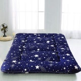 Navy Starry Sky Japanese Floor Futon Mattress Foldable Roll Up Floor Lounger Couch Bed Queen Size
