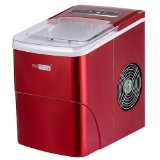 VIVOHOME Electric Portable Compact Countertop Automatic Ice Cube Maker Machine Visible Window Red