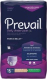 Prevail Purse Ready Protective Underwear for Women,Maximum Absorbency, Extra Large,16 Counts(3 Bags)