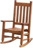 BandZ KD-23N Classic Child's Porch Rocker Rocking Chair Ages 6-10 Indoor Outdoor, Oak
