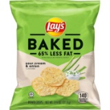 Lay's Oven Baked Sour Cream and Onion Flavored Potato Crisps, 1.125 Ounce (Pack of 64) $35.25 MSRP