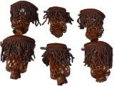 TGA Sports Set of 6 Pool Table Billiard Pockets with Fringe (Cherry)