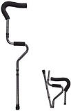 Ez2care Adjustable Folding Crutch, Metallic Grey
