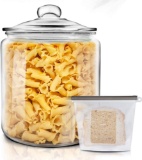 1 Gallon Clear Glass Storage Jar Storage Container for Food Pantry