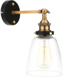 Lixada Vintage Glass Wall Sconces Rustic Country Wall Lamps Retro Mounted Wall Lamps E26 $33.99 MSRP