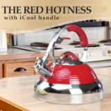 Pykal Whistling Tea Kettle Red Hotness with iCool-Handle - $38.85 MSRP
