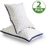 AiAngu Pillows for Sleeping, 2 Pack Premium Hotel Bed Pillows?Breathable Gel-Fiber Down Alternative