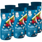 Gerber Puffs Strawberry Apple, 1.48 oz. Canister Pack of 6