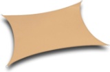 YGS 20ft x 20ft Oversized Sun Shade Sail UV Block Fabric Patio Shade Sail in Color Sand $93.00 MSRP