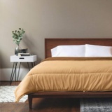ViscoSoft Down Alternative Comforter Full/Queen Size | Reversible Microfiber Tan Duvet $49.99 MSRP