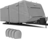 RVMasking Upgraded 6 Layers Top Travel Trailer RV Cover Waterproof Camper Cover for 20'1