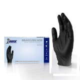 1st Choice Exam 4 Mil Black Nitrile Gloves - Latex Free, Powder Free, Non-Sterile, Small, 100 Gloves
