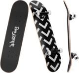 WhiteFang Skateboards for Beginners, Complete Skateboard