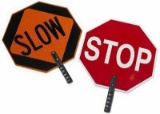 Cortina ABS Plastic Pole Mounted Paddle Sign, 