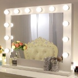 Chende Hollywood Makeup Mirror Vanity Mirror with Beautiful Stage Light, white, 8065