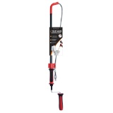 DrainX Toilet Auger Drophead Drain Snake with Drill Attachment, 6 FT Cable