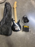 Vizcaya Black Electric Guitar with PG-05 5W Amp,Bag Case