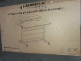 Eureka Ergonomic Height Adjustable Standing Desk, 40 Inch Mobile Desk with Detachable Hutch