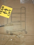 H and A Rolling Book Cart Home Office Library Book Truck Flat Storage Organizer Shelves