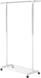 Whitmor Deluxe Adjustable Garment Rack - Rolling Clothes Organizer - White and Chrome - $24.99 MSRP