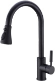 Pull Down Spray Kitchen Faucet (Matte Black)