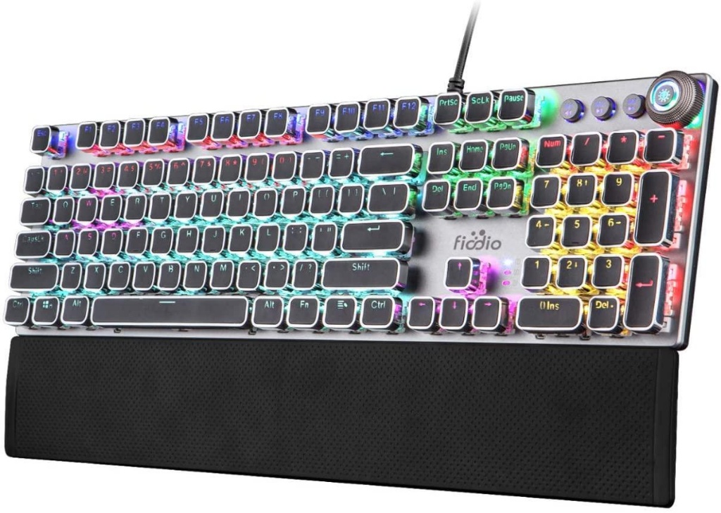 Fiodio Mechanical Gaming Keyboard, LED Rainbow Backlit,104 Anti-ghosting  Keys (F-GKB100) $49.31 MSRP | Estate & Personal Property | Online Auctions  | Proxibid