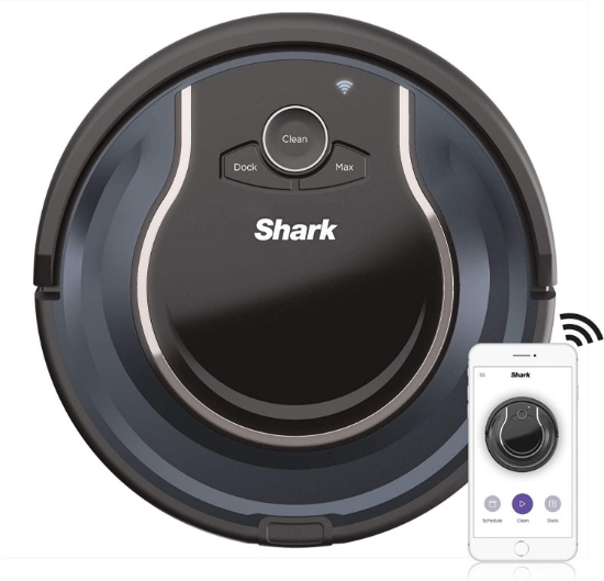Shark ION Robot Vacuum R76 with Wi-Fi and Voice Control,0.5 Quarts, Black and Navy Blue $299.99 MSRP