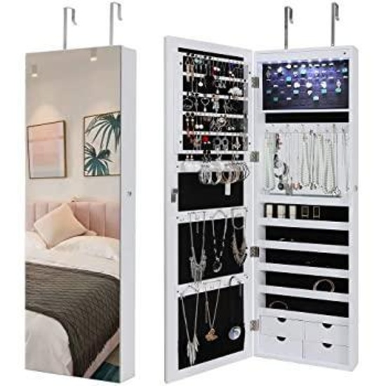 IWELL 8 LEDs Jewelry Cabinet Armoire - $114.99 MSRP