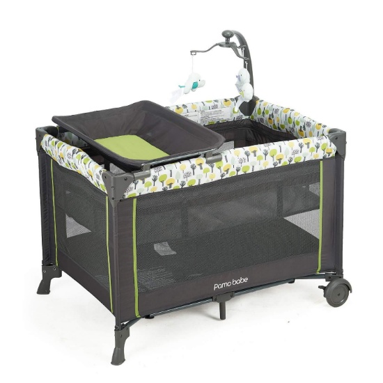 Portable Playard,Sturdy PlayYard, Comfortable Mattress and Changing Station(Light Green) 69.99 MSRP