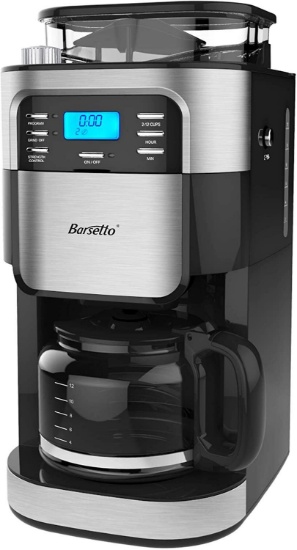 Barsetto Coffee Maker with Grinder CM1025-ET, Black - $89.00 MSRP