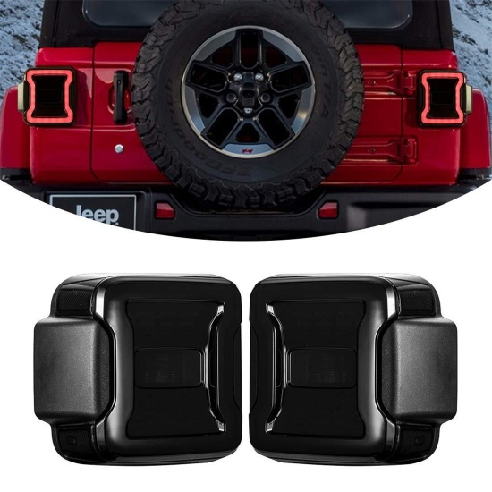 KIWI MASTER Smoked LED Tail Lights for 2018-2020 Jeep Wrangler JL Accessories Brake $115.92 MSRP
