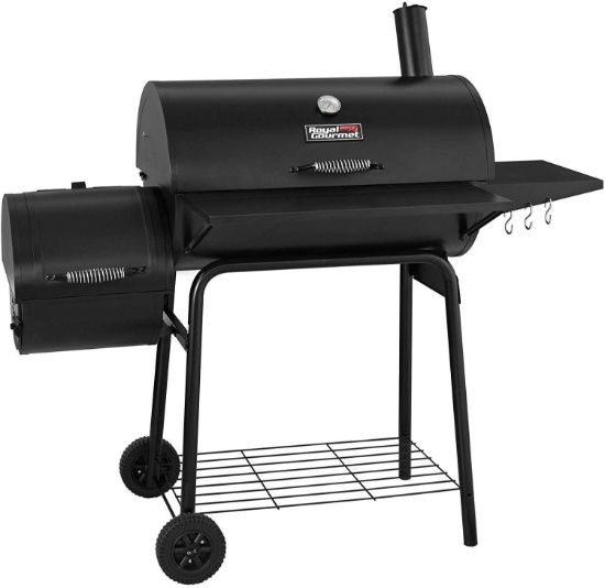 Royal Gourmet 30" BBQ Charcoal Grill and Offset Smoker |800 Square Inch Cooking Surface $112.82 MSRP