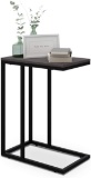 WLIVE Snack Side Table, C Shaped End Table for Sofa Couch and Bed