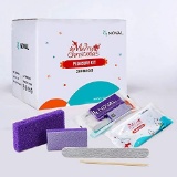 Christmas Disposable Pedicure Kit for Nail Salon Including Pumice Buffer Nail File Pusher, 200 Kits