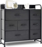 CharaHOME Drawer Dresser(Gray) Dresser Organizer with 7 Drawers - $97.89 MSRP