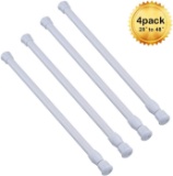 AIZESI 4PCS Tension Rods 28-48inch Curtains Spring Rod(White) - $21.99 MSRP