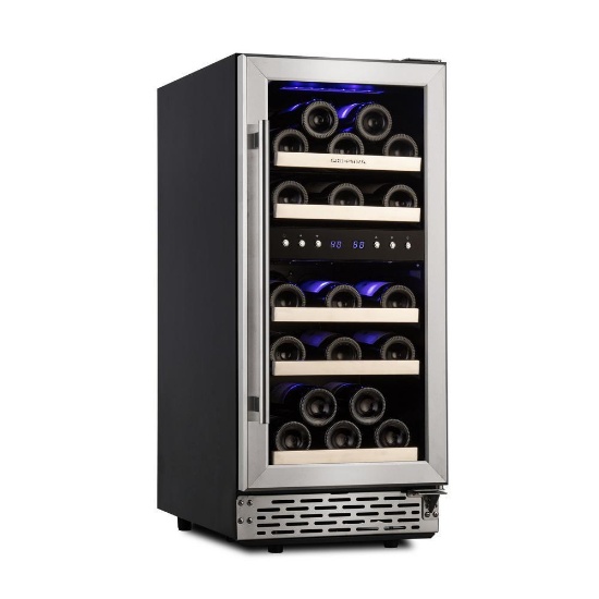 Phiestina 15" 29 Bottle Dual Zone Free-standing or Built-In Wine Cooler PH-29DB - $559.00 MSRP