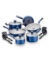 T-Fal Initiatives Ceramic 14-Pc. Cookware Set, Blue