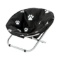 Etna Folding Pet Cot Chair - Portable Round Fold Out Elevated Cat Bed, Black and White