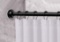 HabiLife Shower Curtain Rods Never Rust Non-Slip Spring Tension Curtain Rod (Black)