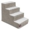 4 Step Portable Pet Stairs By Majestic Pet Products Villa Vintage Steps for Cats and Dogs Grey