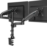 Huanuo Dual Monitor Stand - Height Adjustable Gas Spring Double Arm Monitor Mount Desk Stand Fit Two