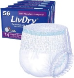 LivDry Adult Diapers | XL Protective Incontinence Underwear | Super Absorbent 14 count, $54.99 MSRP