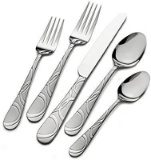 Pfaltzgraff Garland Frost 20-Piece Stainless Steel Flatware Set, Service for 4